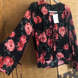 Floral V-Neck Top